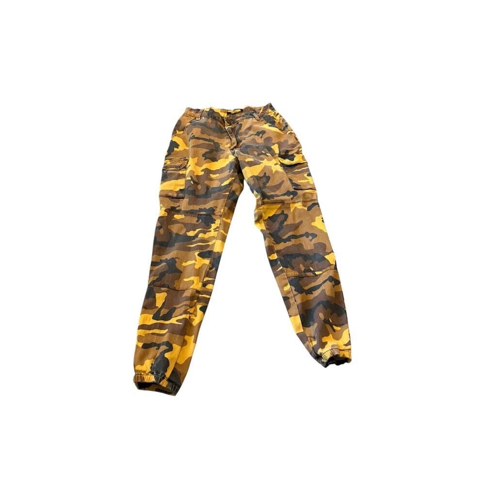 American Bazi Yellow & Brown Camo Cargo Pants Size L